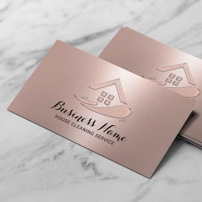 Modern Rose Gold House Cleaning Service