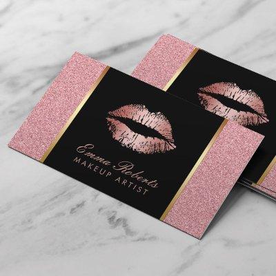 Modern Rose Gold Lips Makeup Artist Beauty Salon