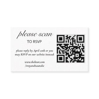 Modern RSVP with QR Code Enclosure Card