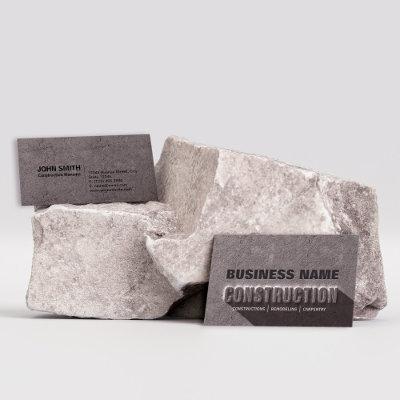 Modern Rustic Concrete Rock Text Construction
