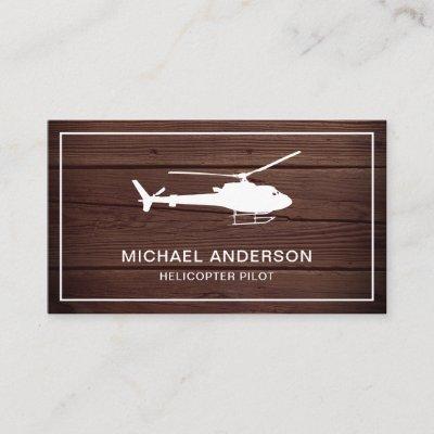 Modern Rustic Wood Helicopter Pilot