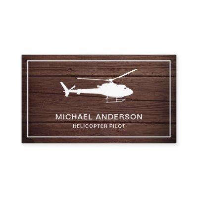 Modern Rustic Wood Helicopter Pilot