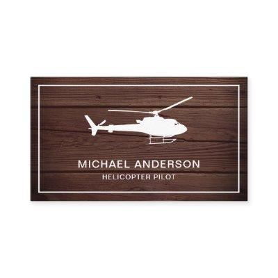 Modern Rustic Wood Helicopter Pilot