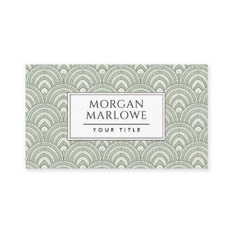 Modern Sage Green Geometric Arches
