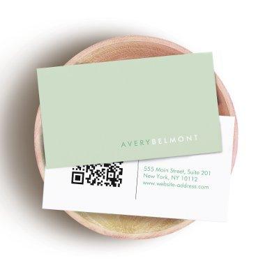 Modern Sage Minimalist Professional QR Code