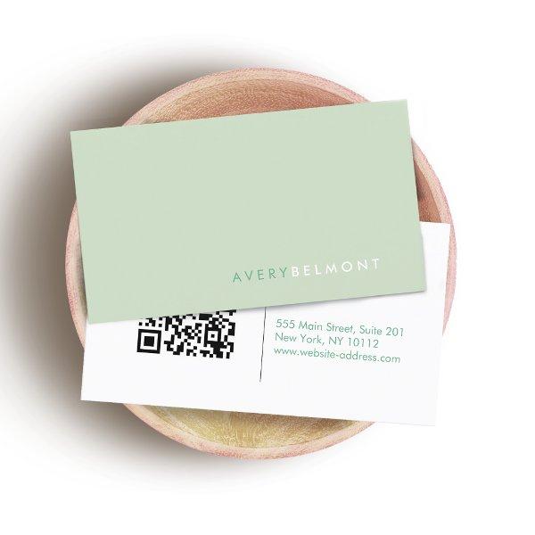 Modern Sage Minimalist Professional QR Code