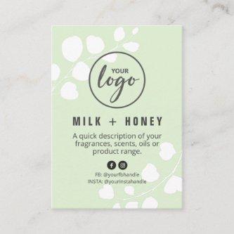 Modern Sage Mint Leaf Bath Body Product List Card