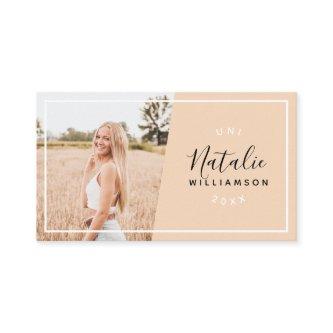 Modern sand graduation photo insert name cards