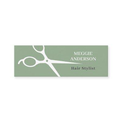 Modern Scissors Hair Stylist Green Mini