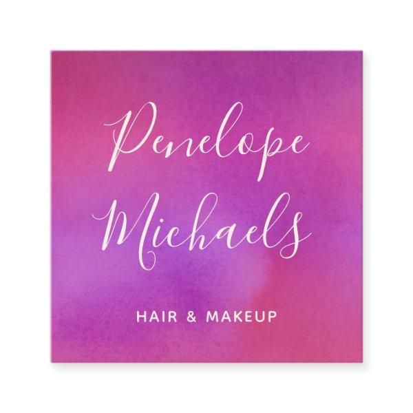Modern Script Colorful Watercolor Square