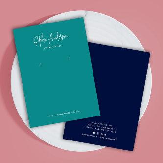 Modern Script Custom Color Earring Display Card