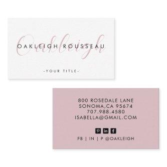 Modern Script Modern Dusty Pink