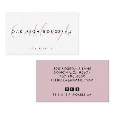 Modern Script Modern Dusty Pink