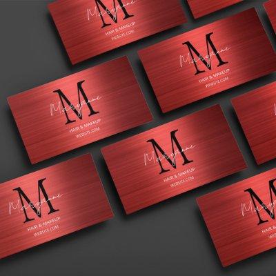 Modern Script Monogram Red
