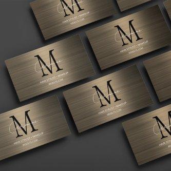 Modern Script Monogram Sepia