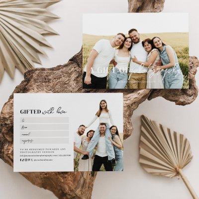 Modern Script Photography Gift Certificate