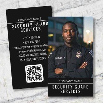 Modern Security Guard Minimalist Photo QR Code