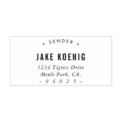 MODERN SELF PRE ADDRESS return to sender from Rubber Stamp