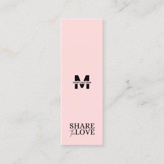Modern Share the love blush pink refer a friend  Mini