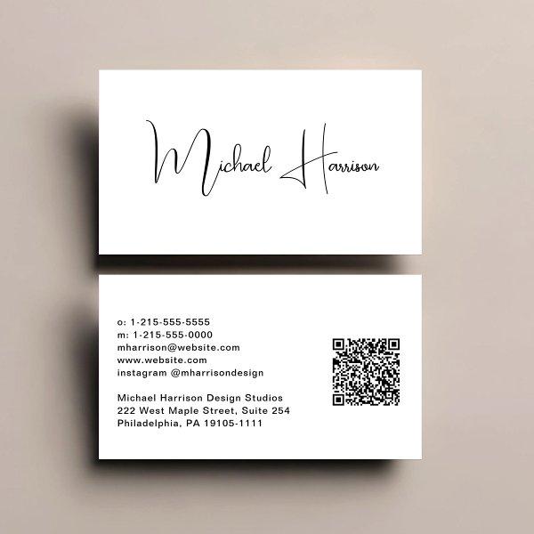 Modern Signature Script QR Code Professional