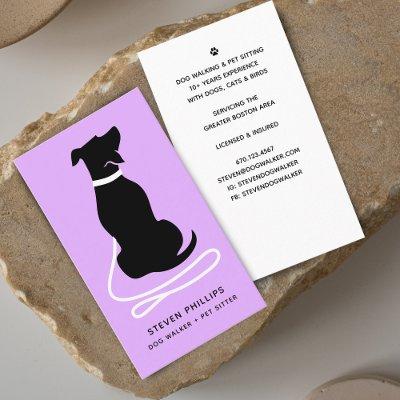 Modern Silhouette Dog Walking Dog Sitting