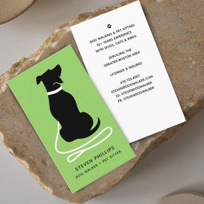 Modern Silhouette Dog Walking Dog Sitting
