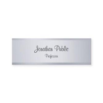 Modern Silver Calligraphy Script Elegant Template Mini