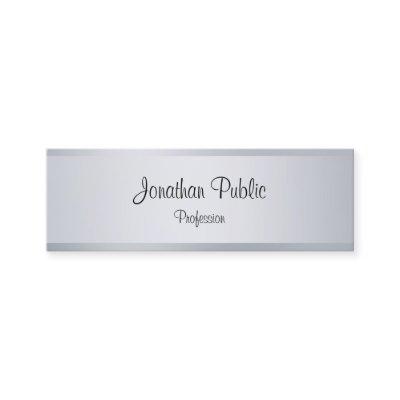 Modern Silver Calligraphy Script Elegant Template Mini