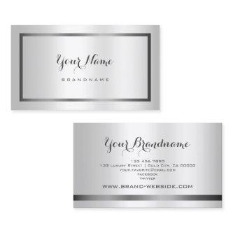 Modern Silver Effect with a Stylish Shimmer Frame