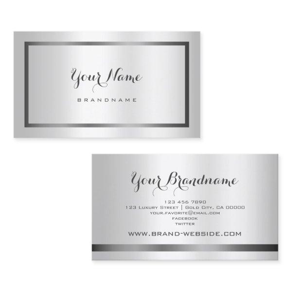 Modern Silver Effect with a Stylish Shimmer Frame