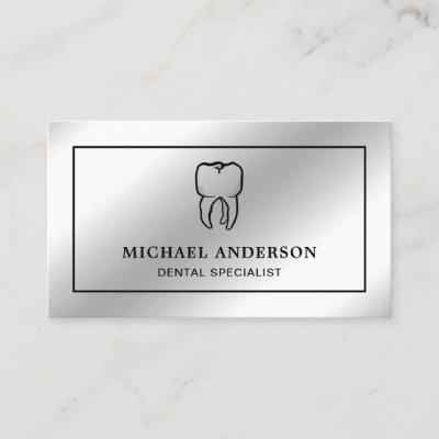 Modern Silver Foil Tooth Dental Clinic Dentist