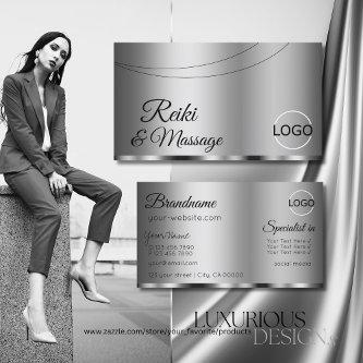 Modern Silver Glamorous with Logo Professional