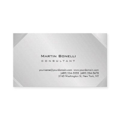 Modern Silver Grey Minimalist Simple Consultant
