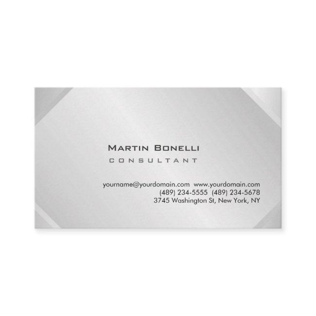 Modern Silver Grey Minimalist Simple Consultant