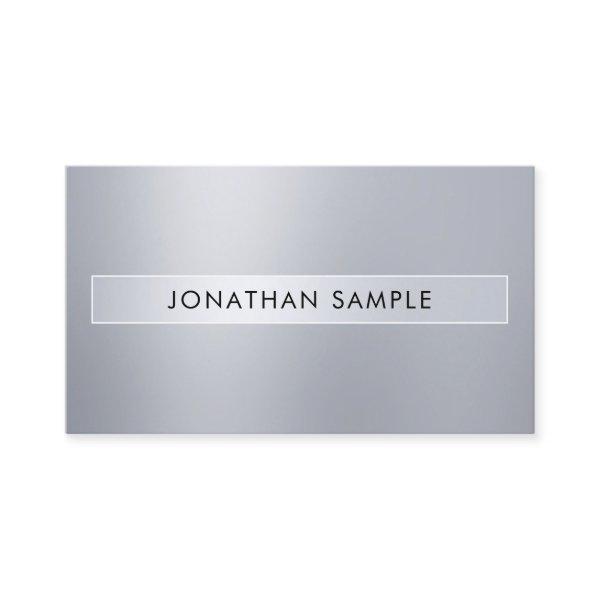 Modern Silver Look Trendy Stylish Glamorous Plain
