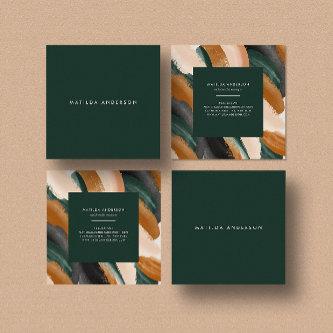 Modern simple abstract green terracotta square