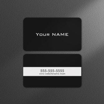 Modern Simple Black Calling Card