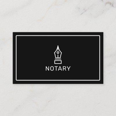 Modern simple black notary loan signing agent