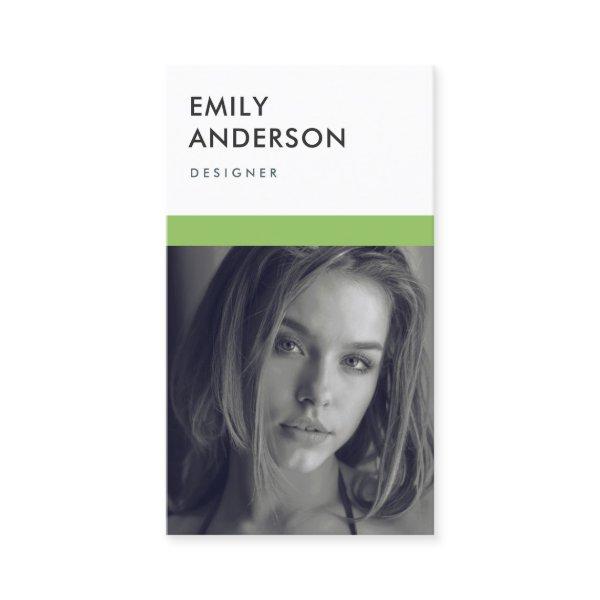 MODERN SIMPLE BOLD GREEN PERSONAL PHOTO IDENTITY