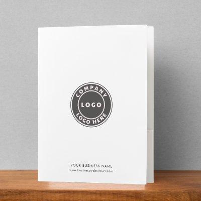 Modern Simple Business Logo with Website Custom Pocket Folder