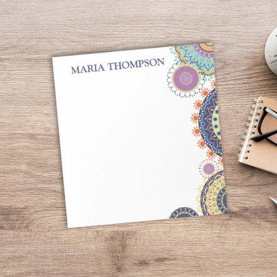 Modern Simple Chic Stylish Mandala Style Notepad