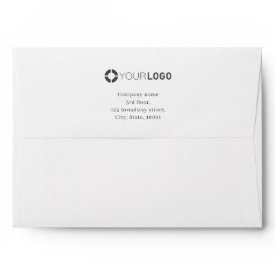 Modern simple company logo return address  envelope