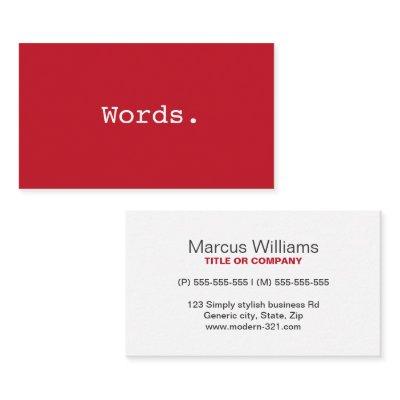 Modern simple deep red writer publisher editor