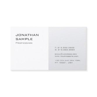 Modern Simple Design Silver White Plain Trendy