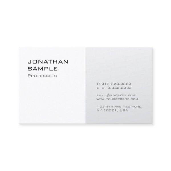 Modern Simple Design Silver White Plain Trendy