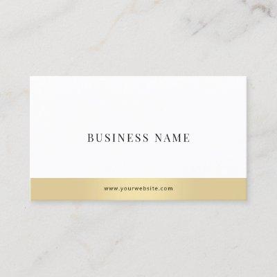 Modern Simple Elegant Gold White Company Plain