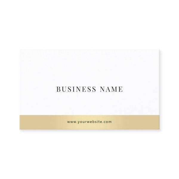 Modern Simple Elegant Gold White Company Plain