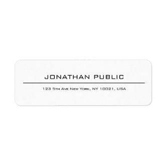 Modern Simple Elegant White Professional Address Label