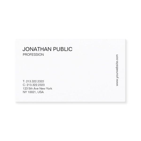 Modern Simple Elegant White Professional Plain