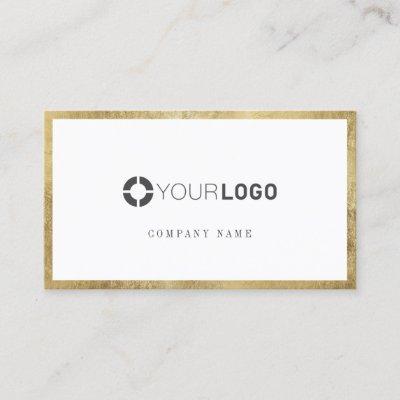 Modern simple faux gold border company logo